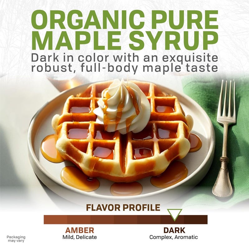 Maple Valley Cooperative Organic Maple Syrup - Grade A Dark & Robust, 32 oz - Image 3